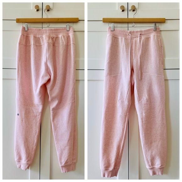 Lululemon Athletica At Ease Jogger 29” (Pants), Heathered Pink Mist White sz. M - Picture 5 of 13